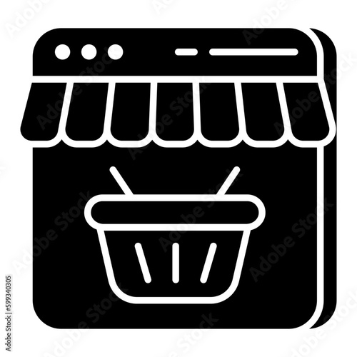 Modern design icon of online shopping