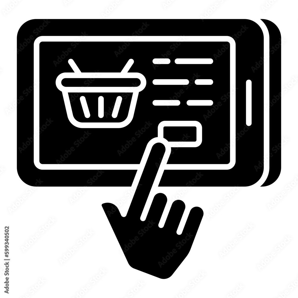 Modern design icon of mobile shopping Modern design icon of mobile shopping