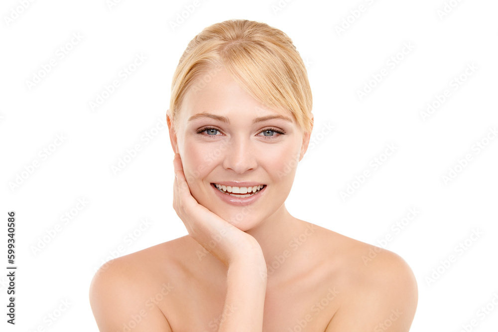No blemishes - good skincare. Studio shot of a beautiful young woman with radiant skin isolated on white. No blemishes - good skincare. Studio shot of a beautiful young woman with radiant skin isolated on white.