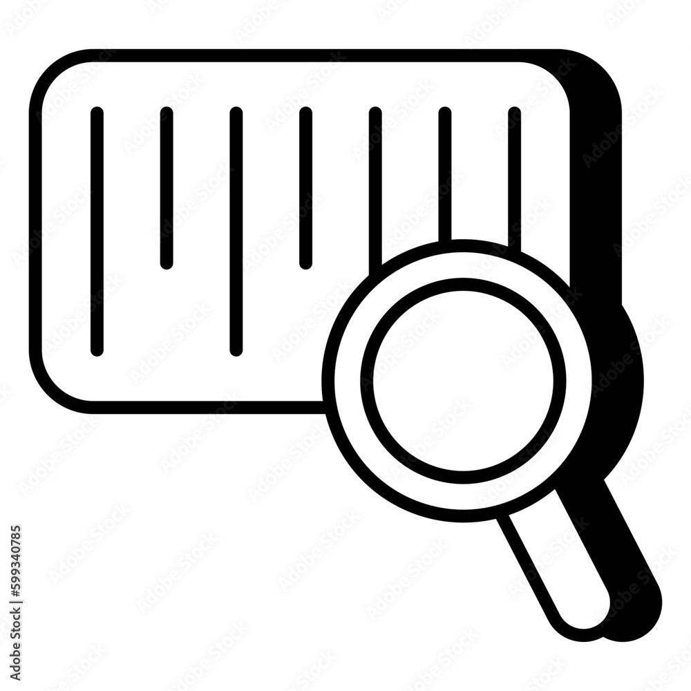 An icon design of barcode tracking An icon design of barcode tracking