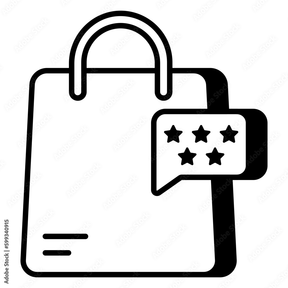 Shopping feedback icon, editable vector Shopping feedback icon, editable vector