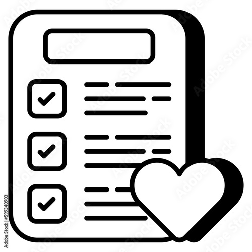 Perfect design icon of wishlist