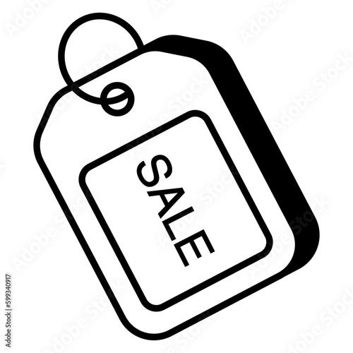 Unique design icon of sale tag © Rabiya