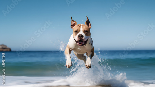 dog on the beach © takkan