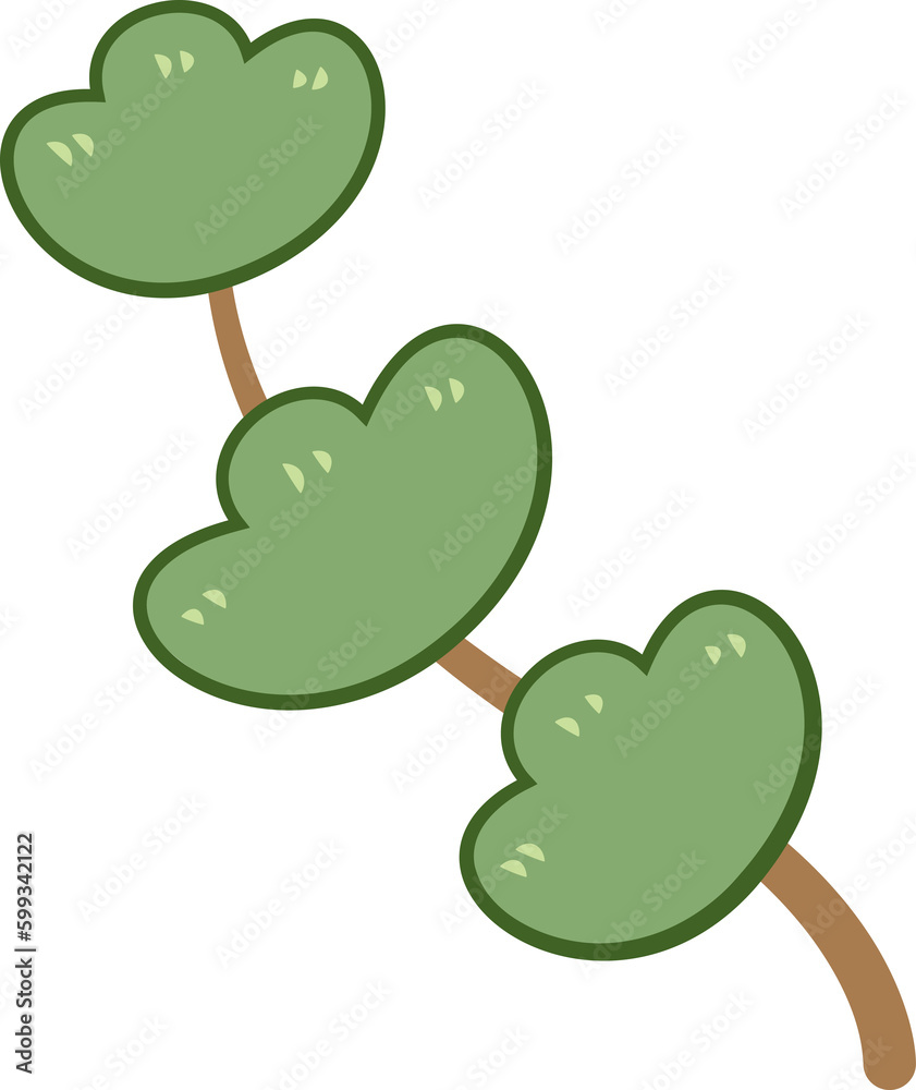 Plant and seaweed cute cartoon style Plant and seaweed cute cartoon style