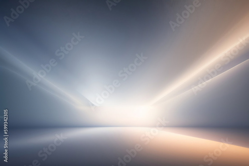 Universal abstract gray blue background with beautiful rays of illumination. Light interior wall for presentation.