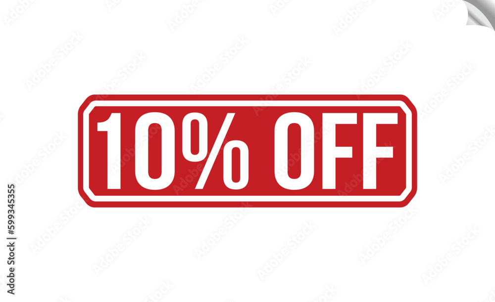 10% off Red Rubber Stamp vector design. 10% off Red Rubber Stamp vector design.
