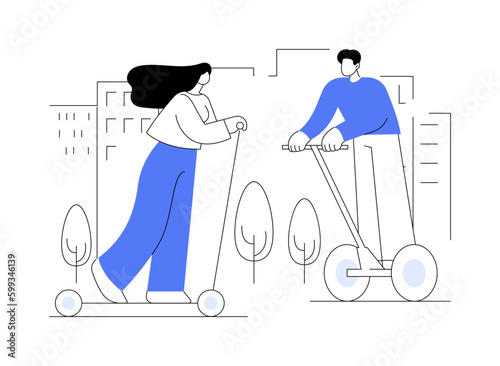 Personal electric transport abstract concept vector illustration.