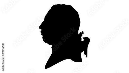 George III of England, silhouette
