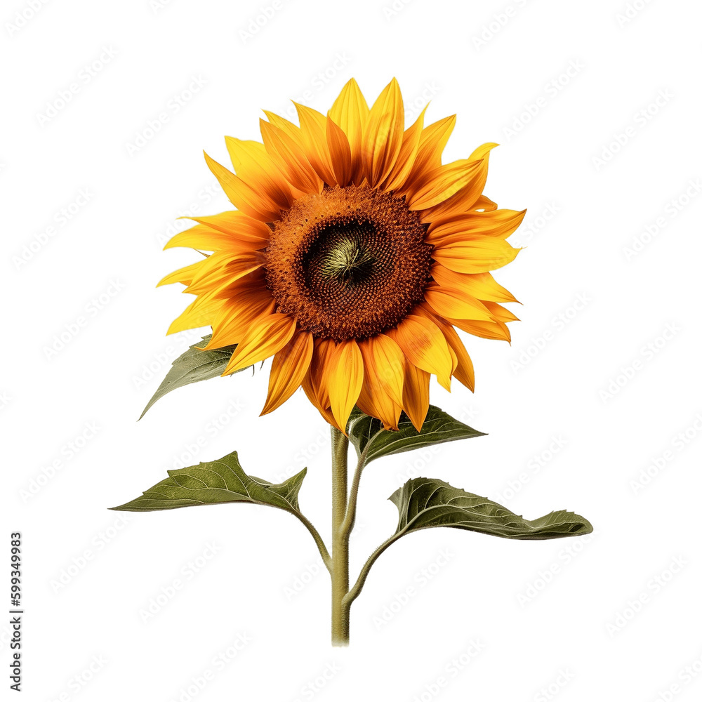 Obraz premium sunflower isolated on white