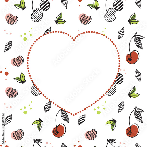 Vector berry vertical banners set. Raspberry, cherry, strawberry, black currant. Design for sweets and pastries filled with berry, candy, dessert menu, health care products. With place for text