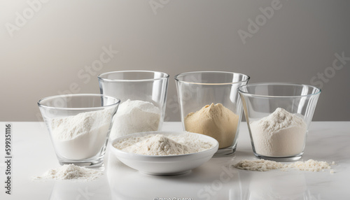 Bake with the best ingredients  a set of organic flour and glucose.