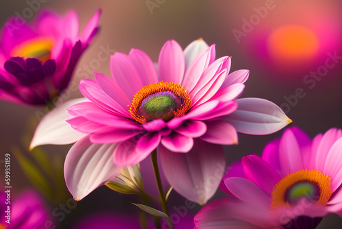 Pink lotus flower. Generative Ai