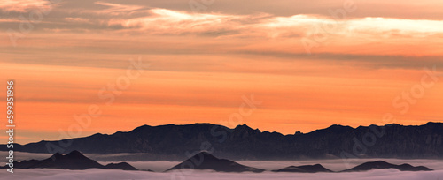 sunrise over the mountains