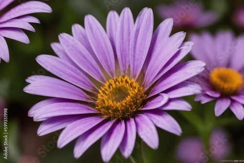 Pattern of pink  violet gerbera  bright flowers  colorful daisy-like flowers from early spring garden. Generative AI
