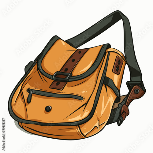 Sling bag pouch vector illustration drawing