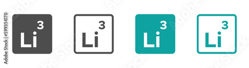 Lithium vector icons collection