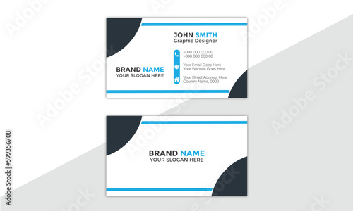 Modern Corporate and Creative Business Card Design Template Double-sided -Horizontal Name Card Simple and Clean Visiting  Card Vector illustration Colorful Business Card