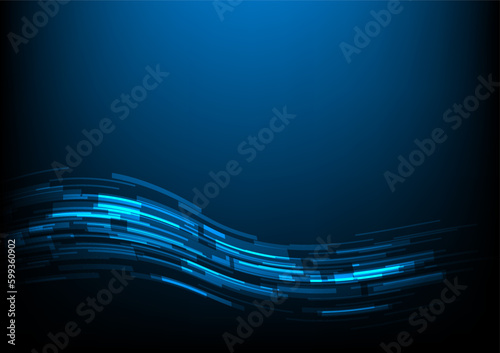 Speed light movement technology hitech modern background. Blue background futuristic. Wave line internet. digital banner, poster, cover design