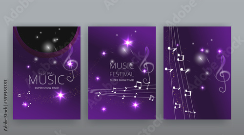 Canvas Print Mוusic flyer for Jazz or Electronic and Rock Music Fest