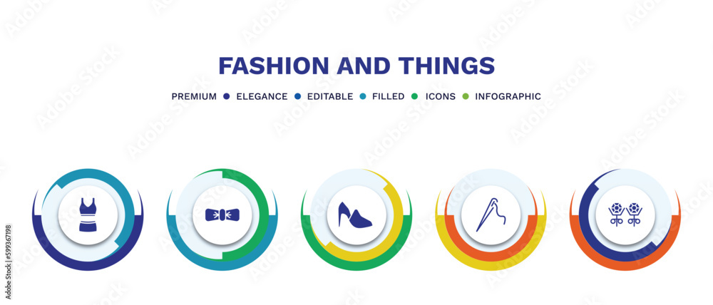 set of fashion and things filled icons. fashion and things filled icons with infographic template. flat icons such as outfit, accessory, hell, stitching, stud vector. set of fashion and things filled icons. fashion and things filled icons with infographic template. flat icons such as outfit, accessory, hell, stitching, stud vector.