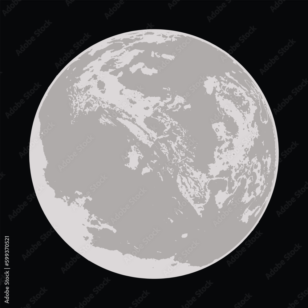 Full Moon eps file Types Grey Full Autumn Lunar Circle scale harvest moon vector