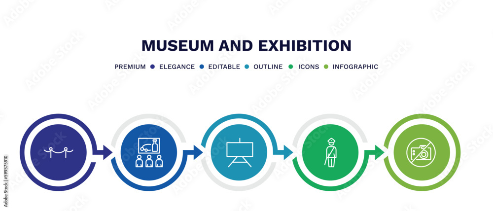 set of museum and exhibition thin line icons. museum and exhibition outline icons with infographic template. linear icons such as museum fencing, tour, canvas, security guard, no photo vector. set of museum and exhibition thin line icons. museum and exhibition outline icons with infographic template. linear icons such as museum fencing, tour, canvas, security guard, no photo vector.