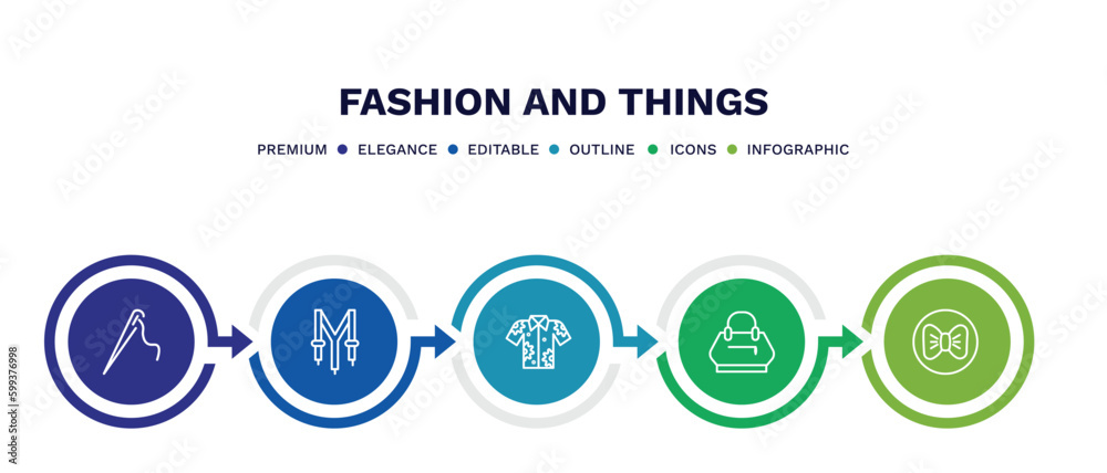 set of fashion and things thin line icons. fashion and things outline icons with infographic template. linear icons such as stitching, suspenders, hawaiian, fashion bag, black and white vector. set of fashion and things thin line icons. fashion and things outline icons with infographic template. linear icons such as stitching, suspenders, hawaiian, fashion bag, black and white vector.