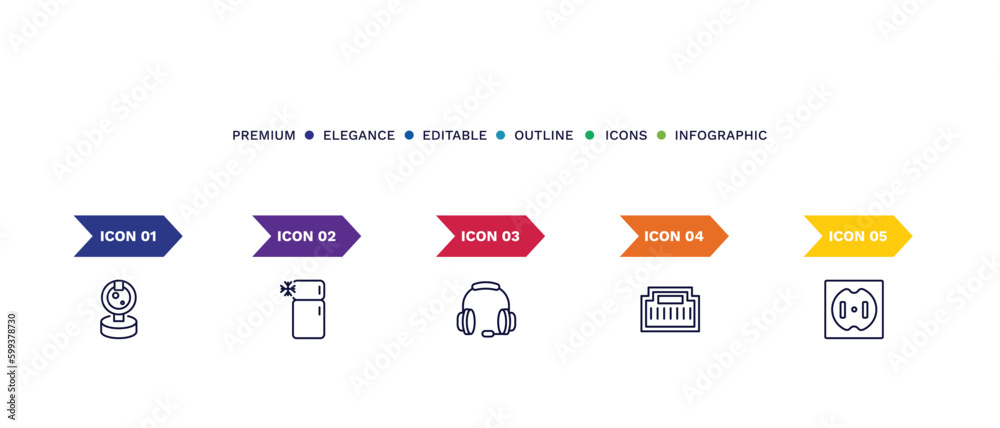 set of thin line icons. outline icons with infographic template. linear icons such as set of thin line icons. outline icons with infographic template. linear icons such as