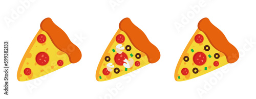Different pizza slices