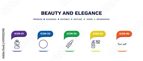 set of beauty and elegance thin line icons. beauty and elegance outline icons with infographic template. linear icons such as mouthwash, 1642645100876100-56.eps,,,,,, tweezers, shampoo bottle, two