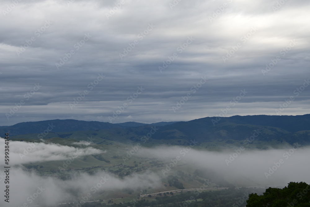 clouds over the mountains