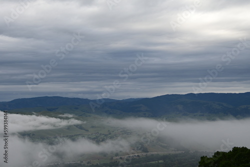 clouds over the mountains