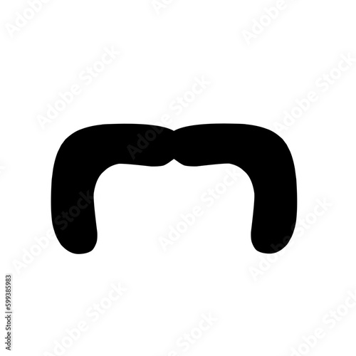 Vector silhouette of mustaches with fashion and trend