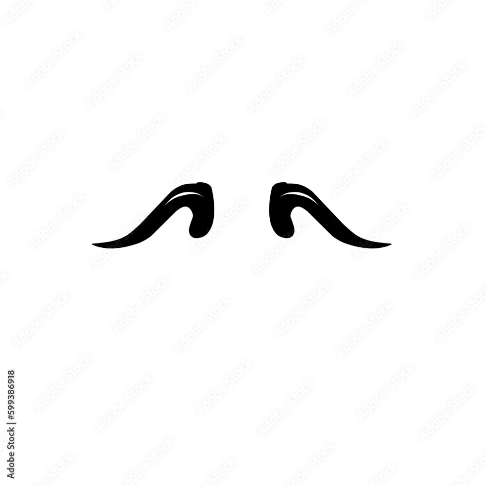 Silhouettes of horns of antelopes Silhouettes of horns of antelopes