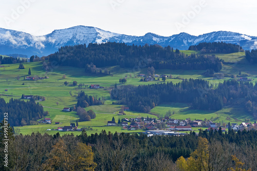 Landschaft im Westallgäu im Landkreis Lindau