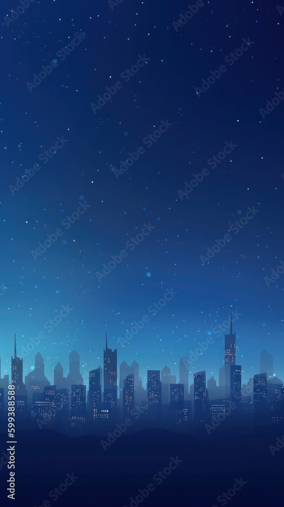 blue texture of the night city. Modern skyscrapers, panorama of high-rise buildings, urban background. ai generative blue texture of the night city. Modern skyscrapers, panorama of high-rise buildings, urban background. ai generative