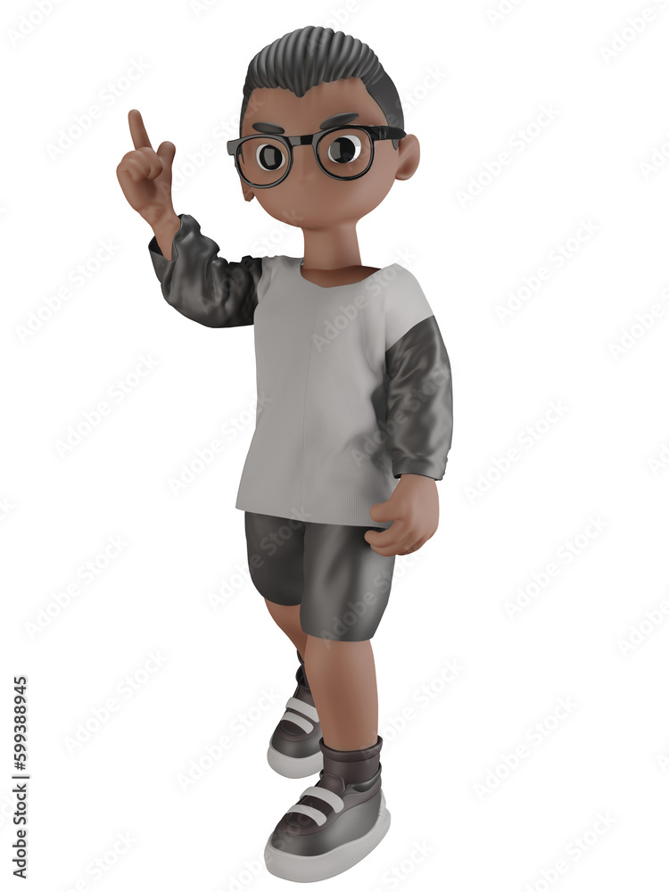 3d cartoon character with glasses 3d cartoon character with glasses