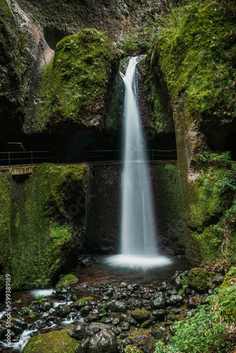 Nova and Moinho Waterfall in Madeira Island, Portugal
