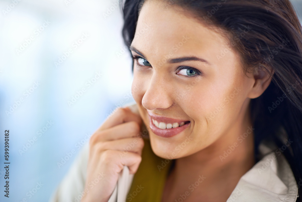 Shes all set for success. Closeup shot of an attractive young brunette woman. Shes all set for success. Closeup shot of an attractive young brunette woman.