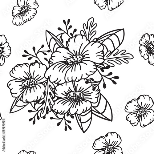 Black and White Flowers