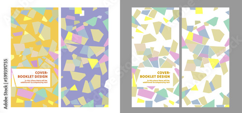 set of banners,design options for the cover of a booklet, leaflet, flyer, card, made of multi-colored figures