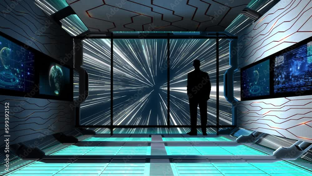 Virtual reality time travel in space