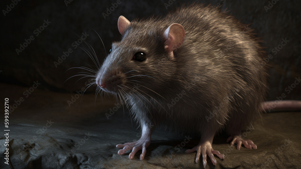 Friendly rat with soft fur Generative AI Friendly rat with soft fur Generative AI