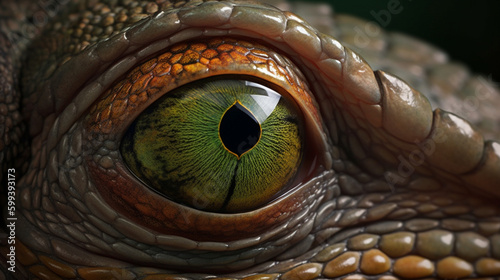 Iguana Eye Generative AI © Jawed Gfx