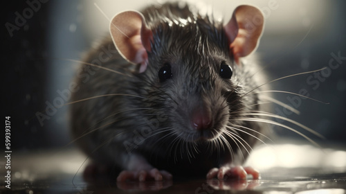 Inquisitive rat in a research environment Generative AI