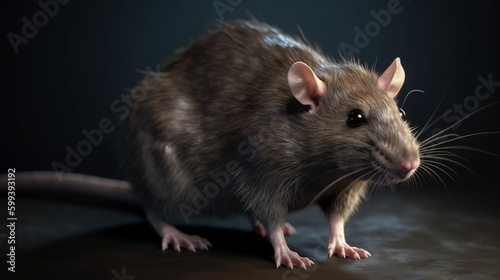 Intelligent rat under scientific observation Generative AI