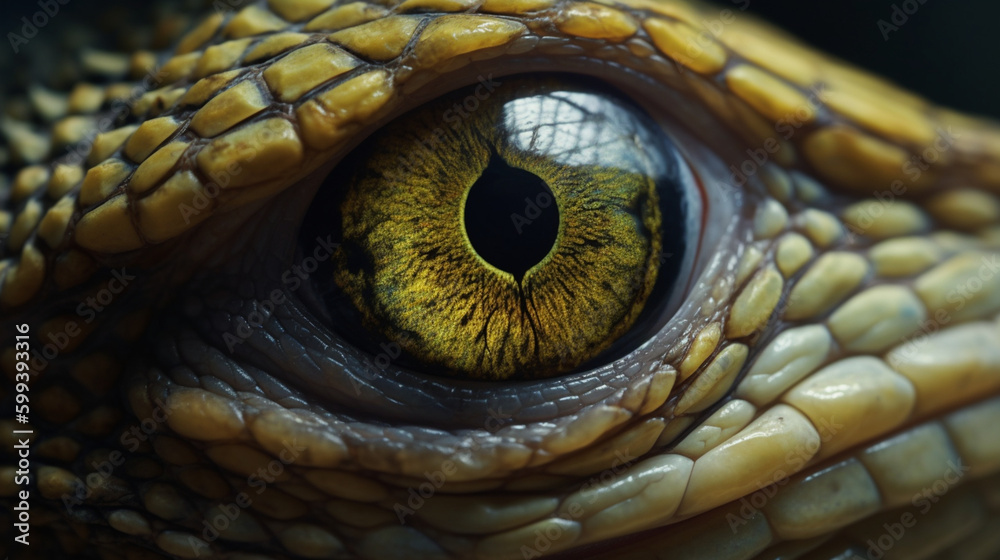 Mesmerizing closeup of iguana eye Generative AI Mesmerizing closeup of iguana eye Generative AI