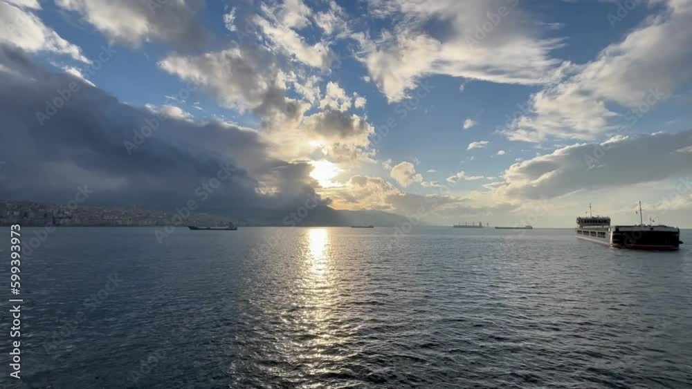 sunset over the sea