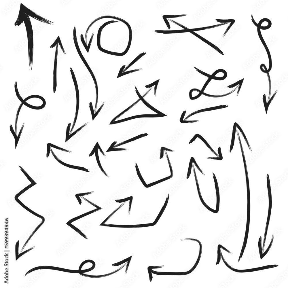 black and white arrows arrow set hand drawn black and white arrows arrow set hand drawn